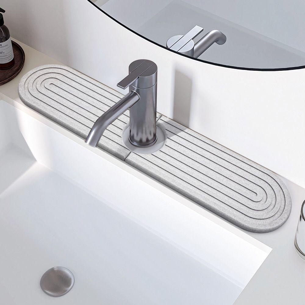 Super Absorbent Fast Drying Faucet Mat Diatom Mud Diatomite Stone Sink Tray Counter Protector Home