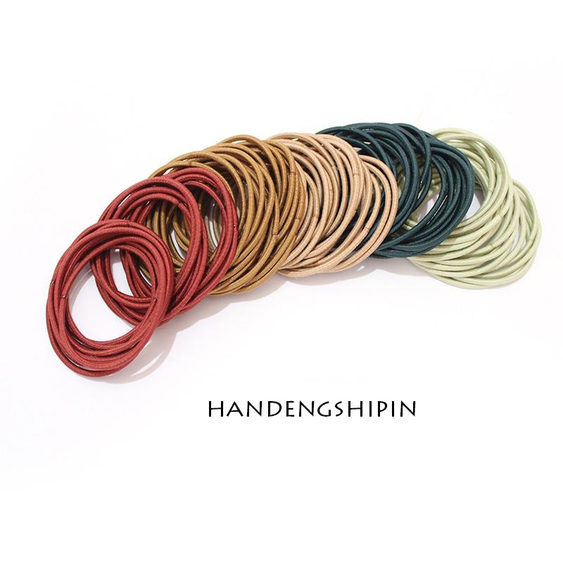 100 шт./компл. резинки для волос эластичные резинки для женщин и мужчин тонкие резинки для волос резинки для хвостиков аксессуары для волос для женщин