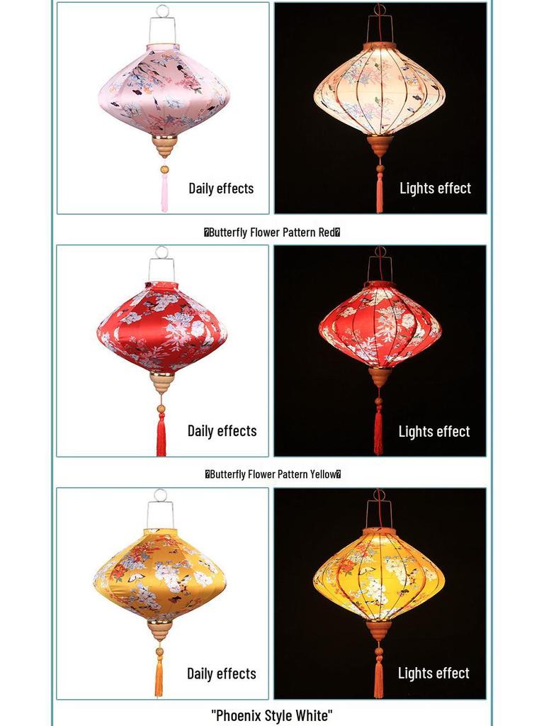 Антикварный узор Водонепроницаемый китайский фонарик для украшения открытого балкона