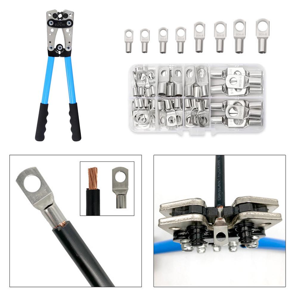 60 шт. в ассортименте, автомобильный медный кольцевой зажим, обжимной разъем для провода, клеммы для аккумулятора, голый кабель