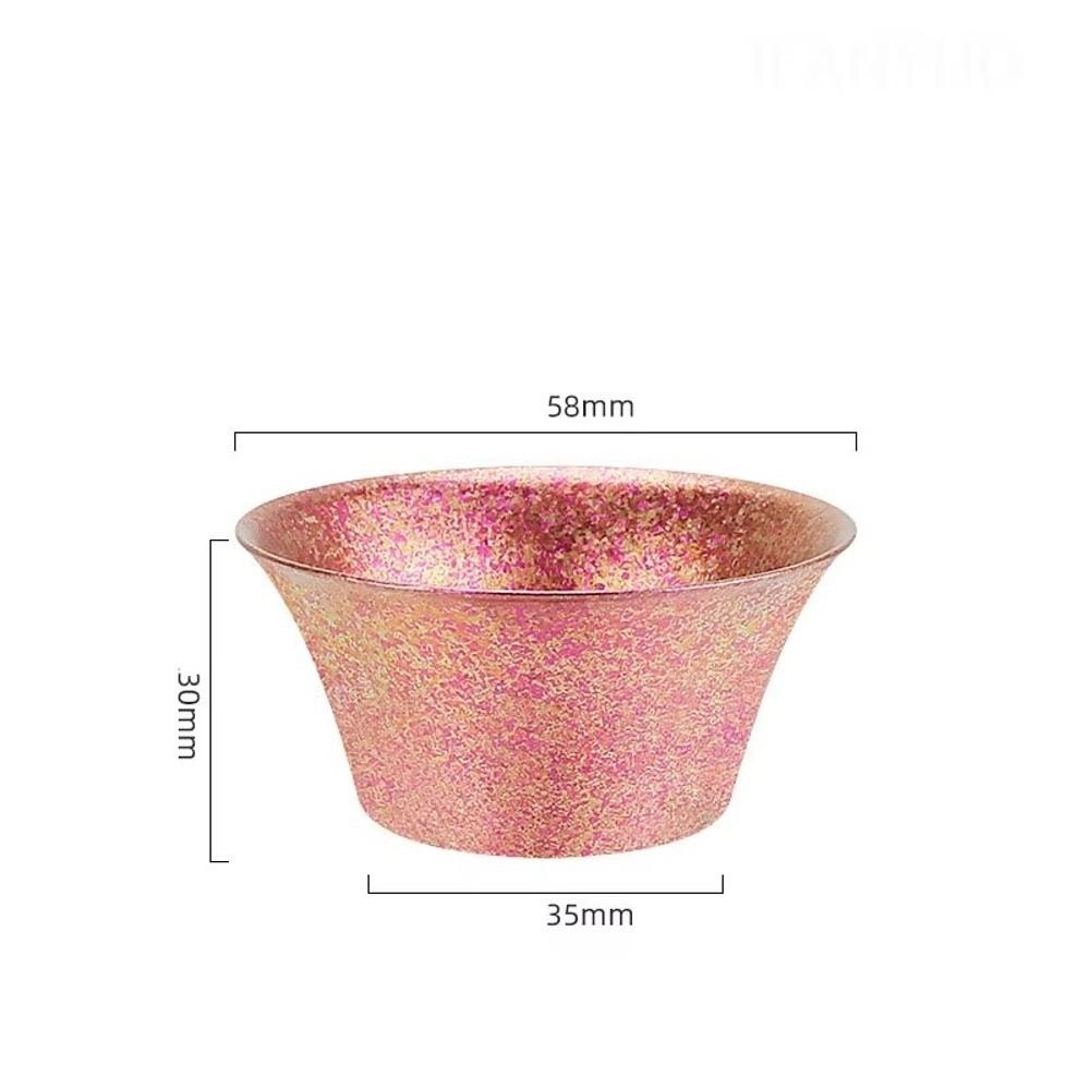 Double Wall Titanium Tea Cup Heat Insulated Chinese Tea Cup Gongfu Tea Cup Camping and Travel