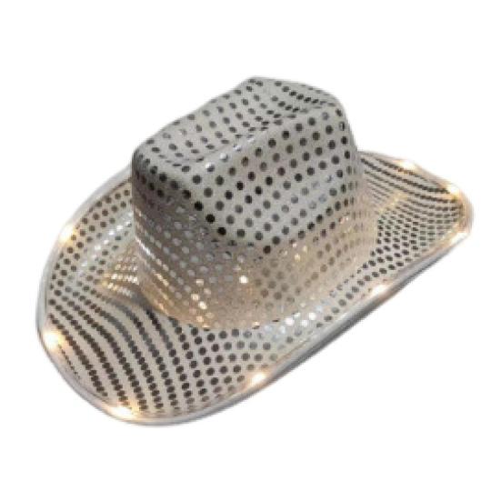 Светодиодная ковбойская шляпа в стиле ретро-вестерн, 9 цветов, доступны для рождественских вечеринок в ночных клубах