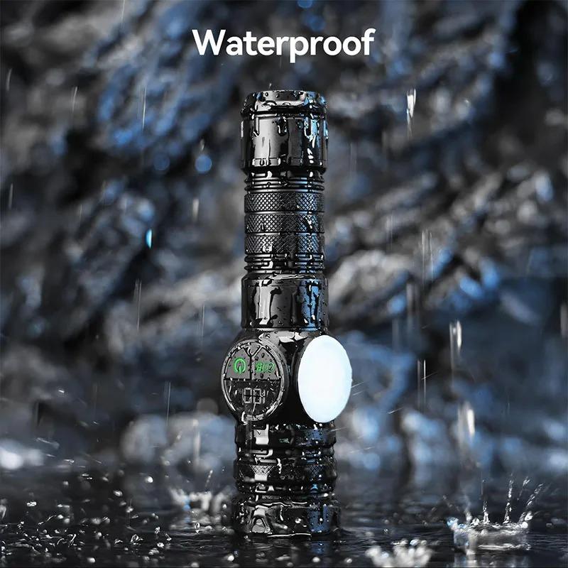 Светодиодный фонарик 5 режимов освещения COB Красный боковой свет с магнитом USB Перезаряжаемый фонарь Встроенный аккумулятор для походов