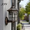 Automatic Dusk To Dawn Solar Light Vintage Wall Light, Motion Sensor Outdoor Sconce with Glass European Style Lamp Shade, Waterproof Garden