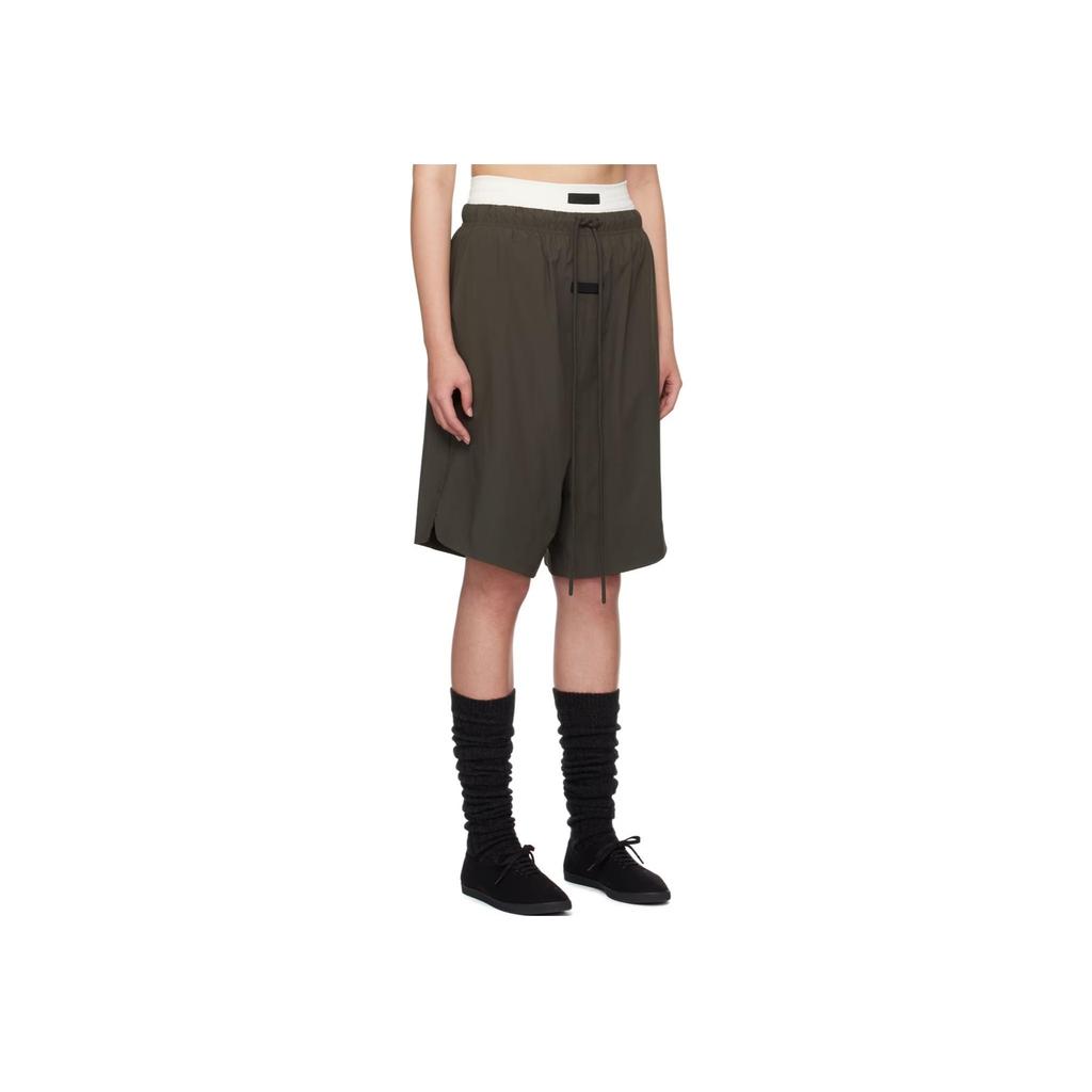 Fear of God Essentials Свободные короткие мужские штаны черные 160SP244120F