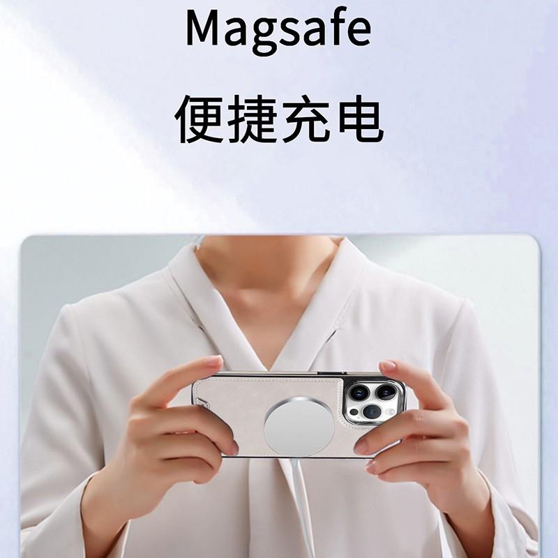 Magnetic Leather Phone Case IPhone 16 Pro Max 15 14 13 Series Premium Electroplated PU Cover With Drop