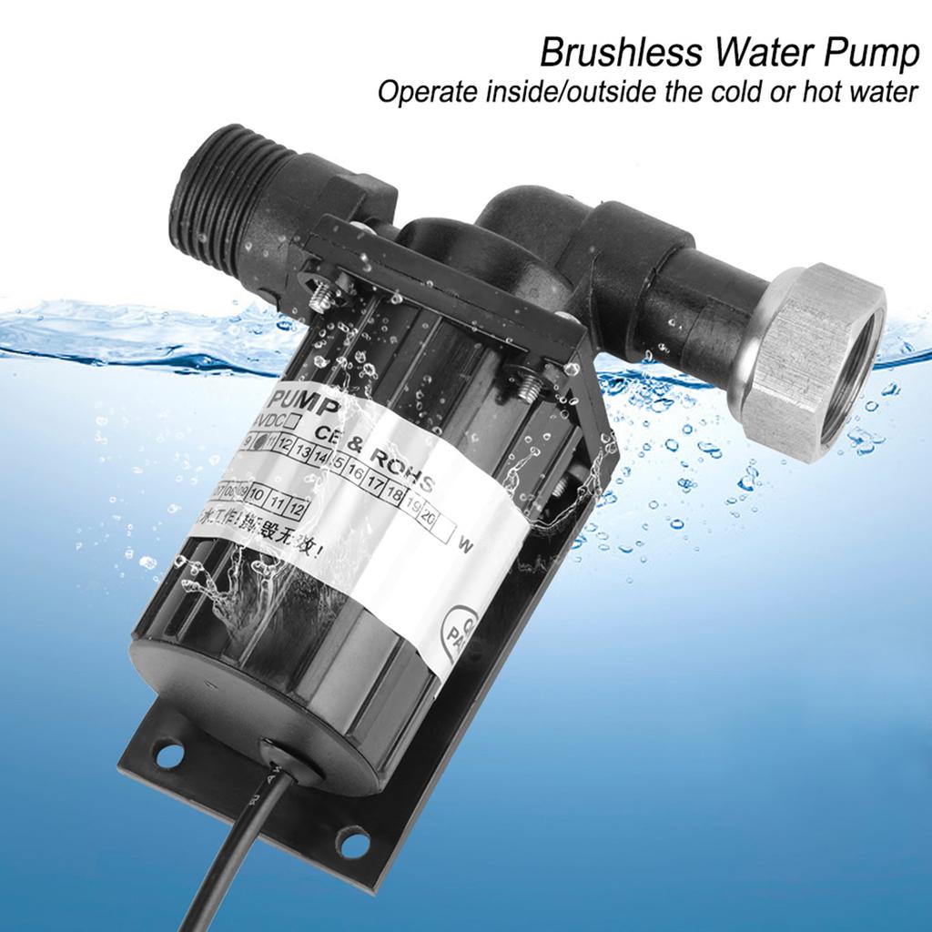 DC 12V 10W Black High Temperature Resistance Circulation Low Noise Brushless Water Pump