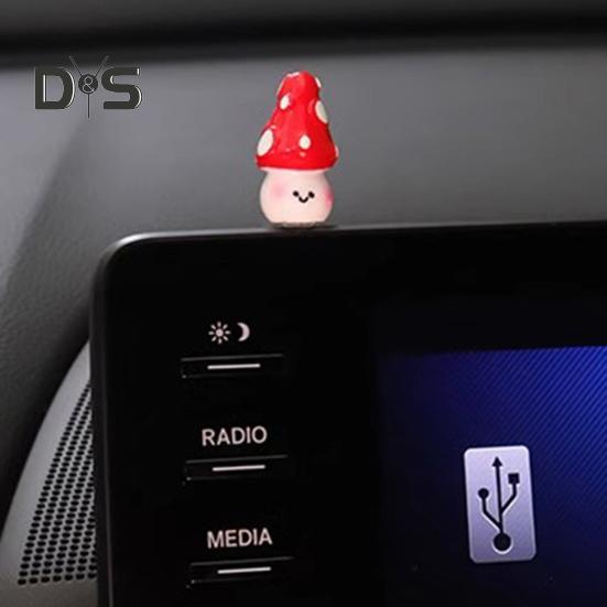 7 шт. грибовидный автомобильный приборный щиток, зеркало заднего вида, фигурка гриба, украшение для автомобиля, милые аксессуары для салона автомобиля