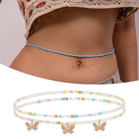 Body Chain Pendant Dress Up Long-lasting Charming Bohemian Layered Waist Chain Jewelry Gift