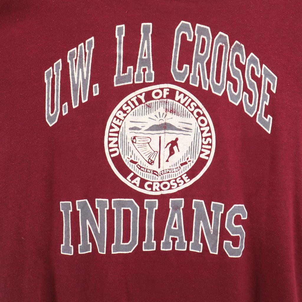 ARTEX 70s Vintage Made In USA Short Sleeve College 3-tier Print T-shirt Men's Used