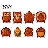 Kitchen Baking Gadgets Mini Pie Mold for Autume Thanksgiving , DIY Dough Presser Pocket Mold, One Press Hand Maker with Fox, Turkey, Owl, Pumpkin,