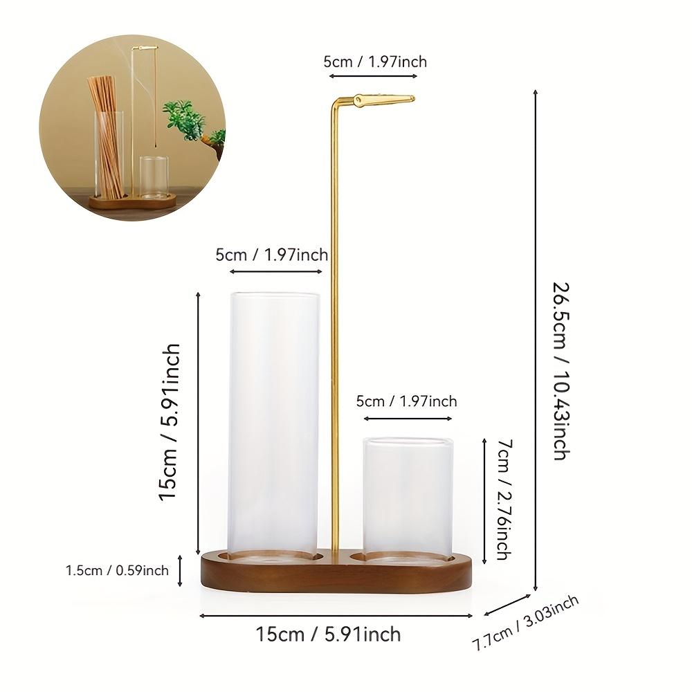 2-in-1 Incense Candle Stand Anti Fly Ash Incense Burner Detachable Glass Ash Plate Incense Candle Storage,Meditation Incense Furniture Home Ornament