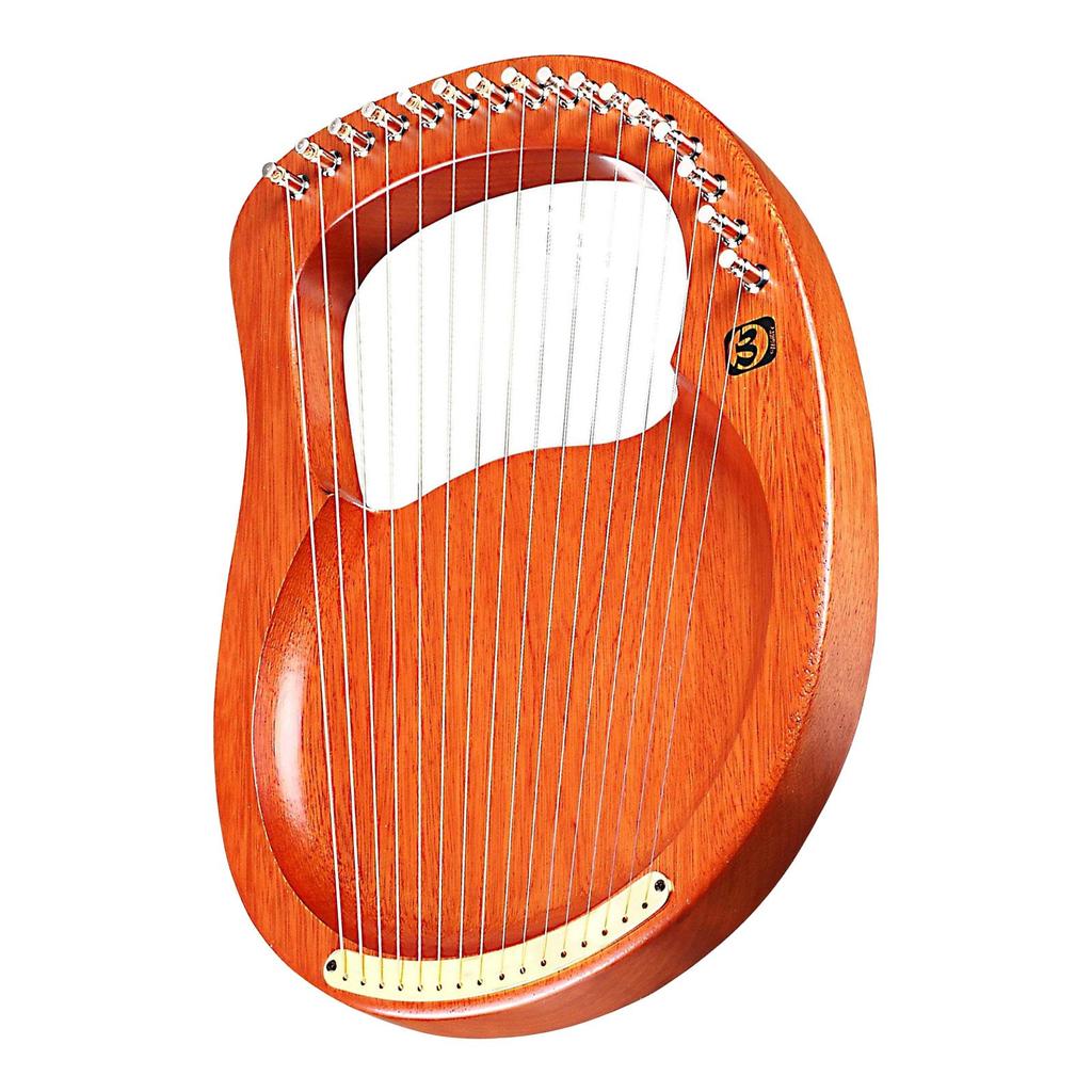 Walter.t 16-String Wooden Lyre Harp Metal Strings Mahogany String with Bag