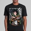 Men's T Shirt Attack On Titan Eren Yeager Shingeki No Kyojin  Anime Summer Cotton Women Top Tee Streetwear Casual High Quality