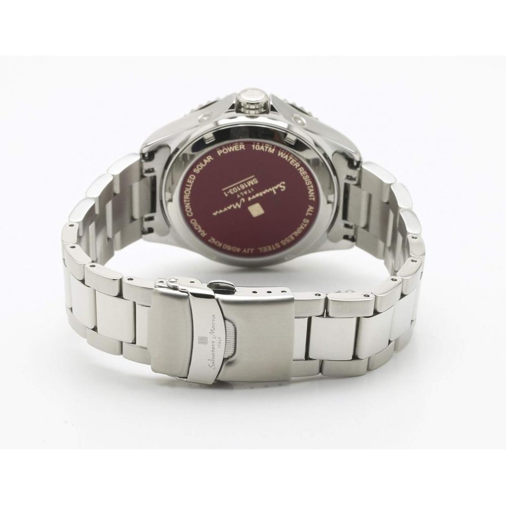 Salvatore Marra Мужские часы радио солнечные бизнес популярный стильный бренд водонепроницаемый подарок черная ткань в комплекте SSBKGR