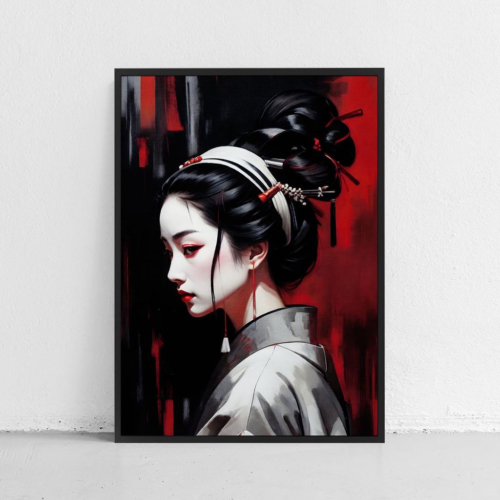 Плакат японские портреты в раме