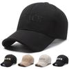Hat Men Pineapple Cloth Spring New Hard Top Three-dimensional Embroidery Letters Baseball Cap All Black Duck Tongue Cap Female