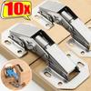 2/4/6/10PCS 90 Degree Steel Cabinet Hinges No-Drilling HoleHydraulic Buffer Hinge Kitchen Cabinet Cupboard Hinges Furniture Hardware
