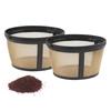 2pcs 8 - 12 Cups Reusable Golden  Diameter 4.53in Basket Filter Fit for Mr. Coffee Machines, Durable Brewing Machine
