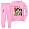 Kpop Witch Hunt Saja Boys Cute Comfortable Soft Printed Boys Girls Long Sleeve Versatile Fashion Pajama Set