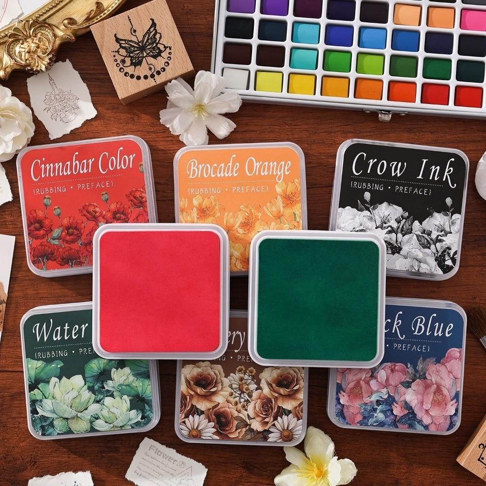 Quickly Drying Self Ink Stamp Square Stationery Inkpad New Student Ink Pad for Students