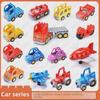 Compatible with Lego Duplo: Cartoon Car, Trailer, Flatbed, Sports Car, Train, and Airplane Building Block Accessories