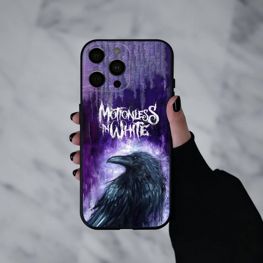 Чехол для телефона M-Motionless in W-White Band для iPhone 17pro, 16,15,14,13,12,11 X XR Plus, Других Мягкий Черный Чехол