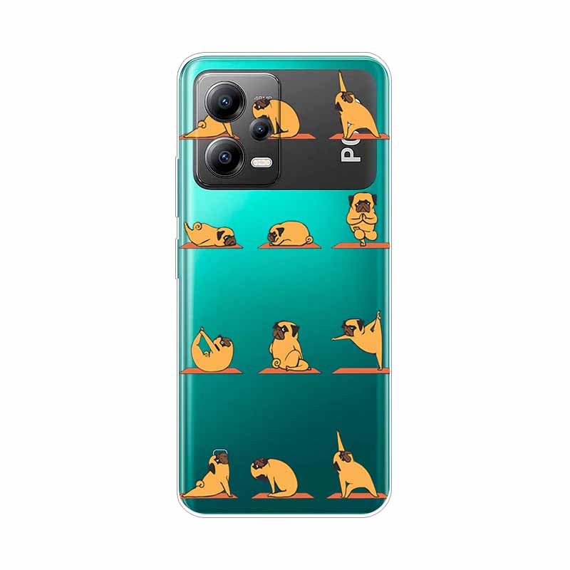 Чехол для POCO X5 Pro 5G Глобальная версия X5Pro ТПУ Силиконовый Мягкий Мультяшный Прозрачный Чехол для POCO x5 Обложка Прозрачный Раскрашенный Coque
