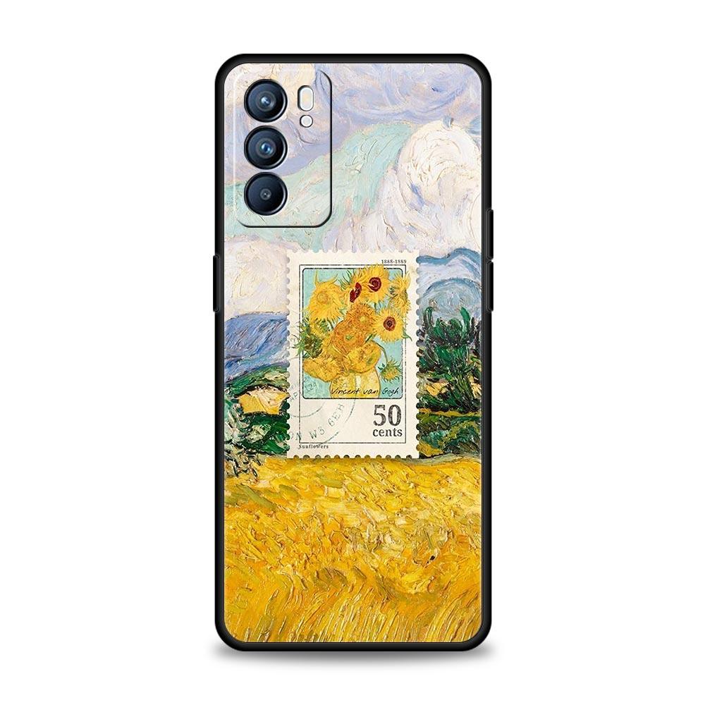 Чехол для телефона «Звездная ночь» в стиле Ван Гога для Oppo Reno8 Reno7 Reno6 Pro A54 5G Find X6 X5 A53 A52 A9 A15 A95 A17 A16 A74 A57 A31