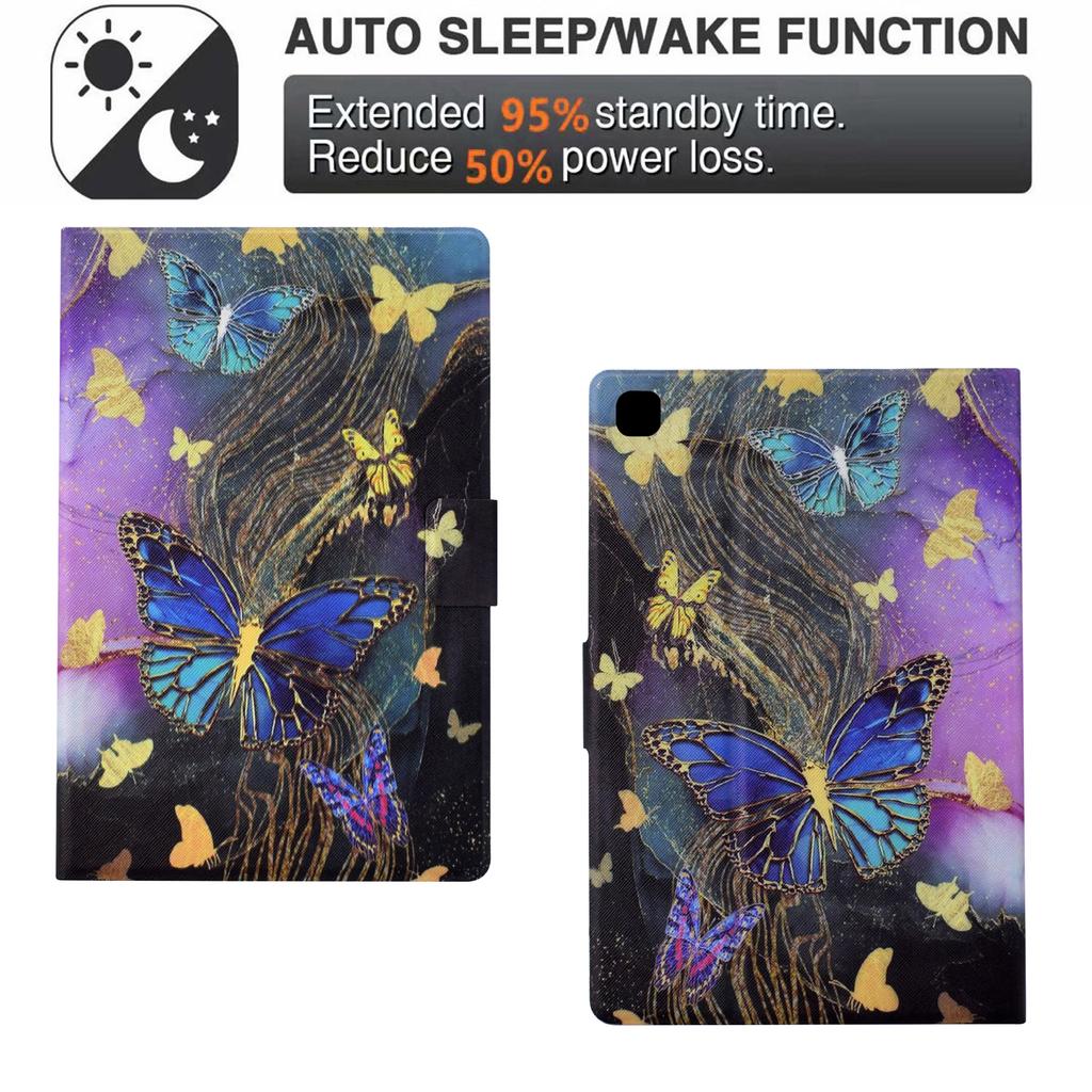 For Samsung Galaxy Tab A7 Lite 8.7-inch T220/T225 Tablet Case Pattern Printing Card Slot Leather Cover
