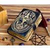 Handmade Leather Journal with Deckle Edge Paper Third Eye Grimoire Journal Antique Blank Spell Wiccan Notebook Book
