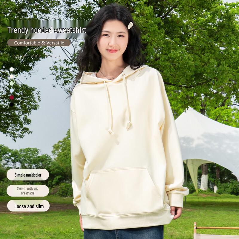 Baleno Unisex Oversized Hooded Sweatshirt with Heart Print