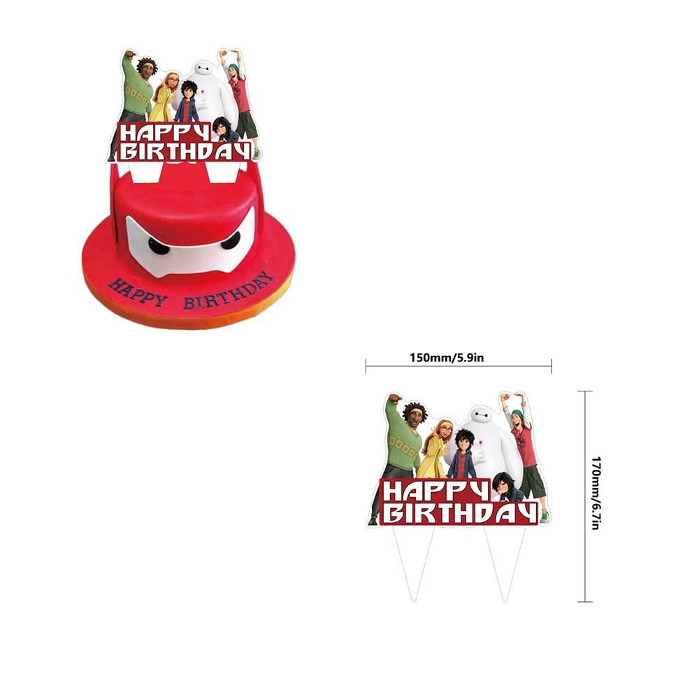 Набор для вечеринки с украшениями на день рождения Беймакса, Большой герой 6, персонаж Диснея, милые белые шары, гирлянда «С днем рождения», набор из 32 предметов, для мальчиков и девочек