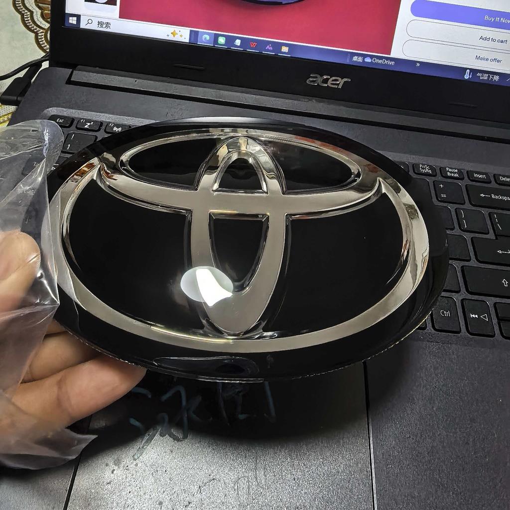 ybsdr3 140mm Mirror front grille emblem for 2019 2021 2022 2023 2024 2025 Toyota Corolla 90975-02124