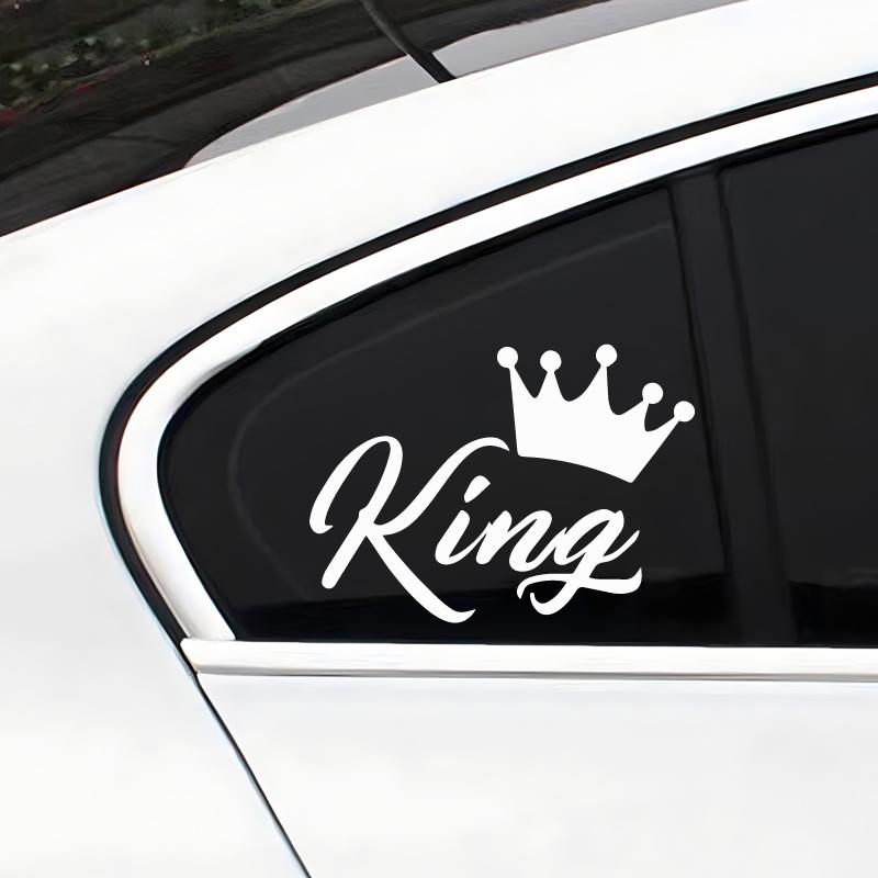 Автонаклейки CROWN KING, Модные водонепроницаемые виниловые наклейки, Автонаклейки, Аксессуары для стайлинга автомобиля