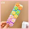 10pcs Children Cute High Elastic Headband Hair Accessories Little Girl Candy Color Trendy Hair Circle Headband