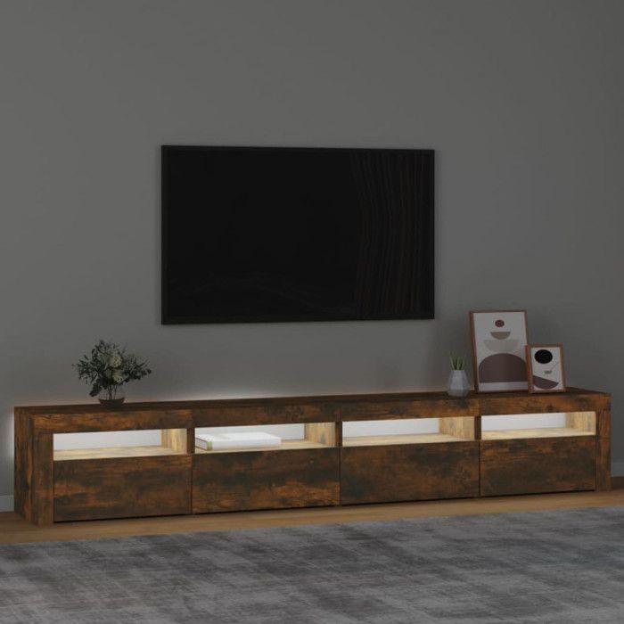 VidaXL TV Stand with LED Lights Entertainment Center Storage Media Unit Living Room Furniture Home 3152767