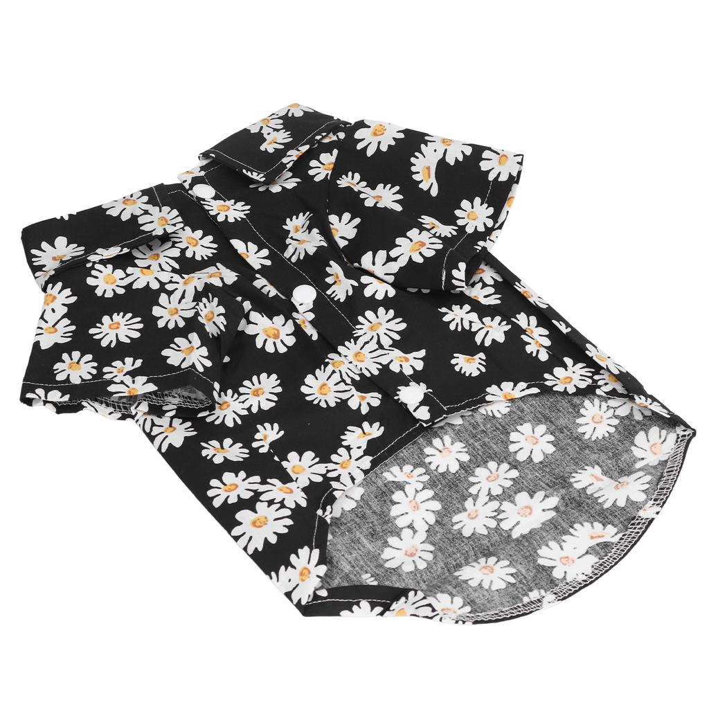Daisy Print Dog Shirt Soft Breathable Flexible Pet T Shirt for Small Dogs and Cats