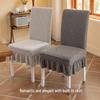 New Universal Thickened Floral Dining Chair and Stool Cushion Set with Integrated Backrest Cover