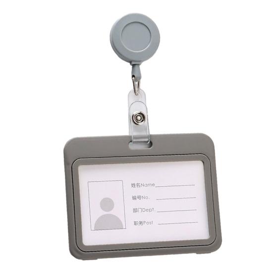 Aluminium Alloy Staff Badge Holder Secure ID Card Case Fade-resistant Work Badge for Work Permits Certificates