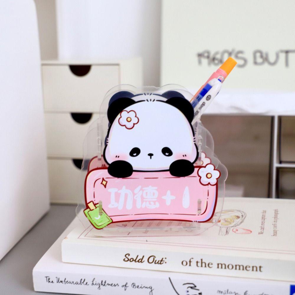 Creative Stationery Storage Box Exquisite Makeup Brush Storage Bucket Panda Pen Holder Student