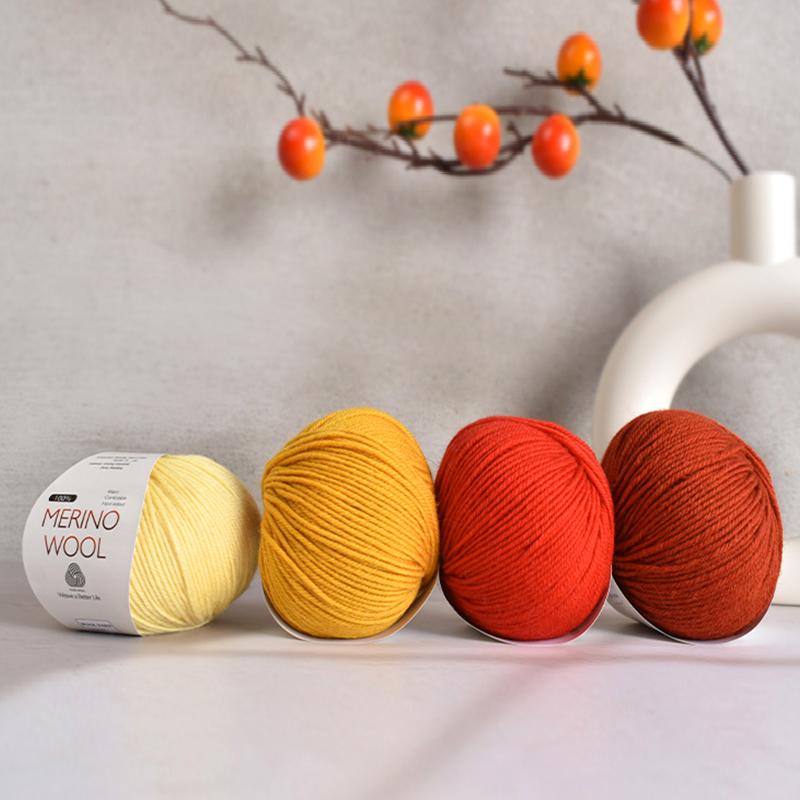 50 г/моток Материал для одежды Шарф Мягкая текстура Пряжа Проекты для вязания крючком Пряжа из мериносовой шерсти Зима Доступно несколько вариантов
