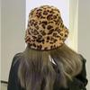 Ретро Леопардовая плюшевая панама осень-зима женская универсальная теплая плюшевая шапка