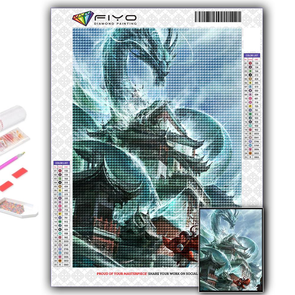 5D DIY Алмазная картина Китайский дракон Вышивка крестиком Алмазная художественная вышивка Мозаика Домашний деко