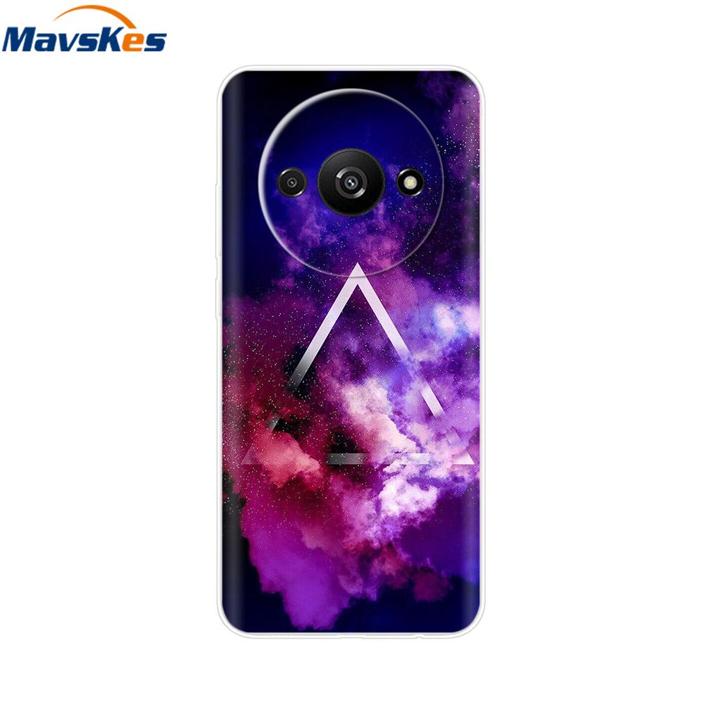 For Xiaomi Redmi A3 2024 Case Transparent Cute Soft Silicone TPU Coque Funda For RedmiA3 A 3 4G Phone Cover Clear Capa 6.71''