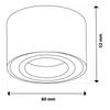 Surface-Mounted Halogen Spot Luminaire, Movable, Amat-S Insert, Round, Black-Gold
