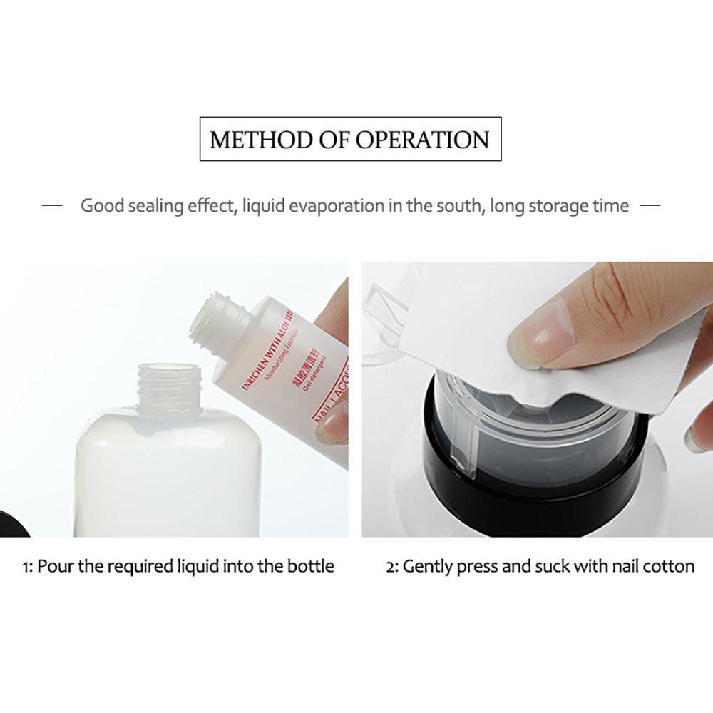 200mL UV Gel Cleaner Pump Dispenser Container Empty Bottle Clean Acetone  Nail Polish Remover