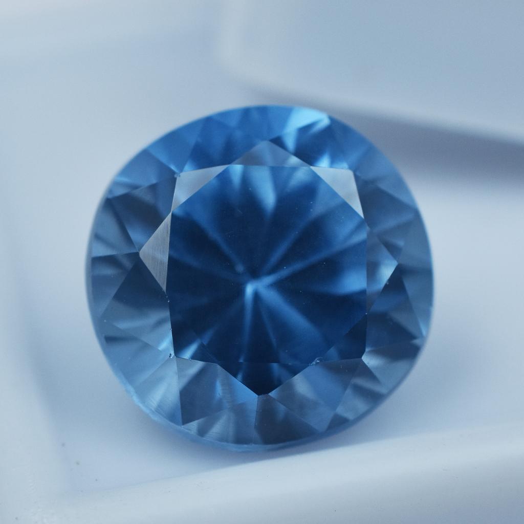 Natural Blue Sapphire Loose Gemstone Round Cut 7.5 ct September Birthstone for Gem Collections