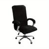 3Pcs Velvet Stretch Computer Chair Cover With Armrest Solid Spandex Office Armchair Slipcover Removable Protector