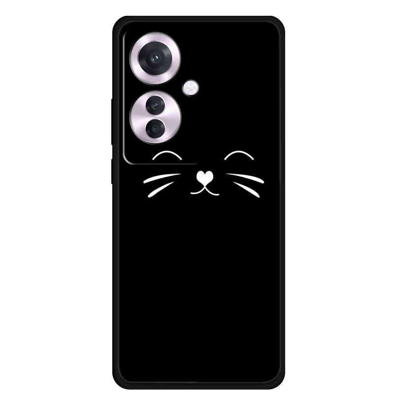 Черный мягкий чехол из ТПУ для Reno 11F F25 Pro 5G, простой дизайн с линиями
